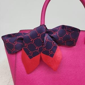 New Blue Monogram Silk Skinny Scarf Twilly